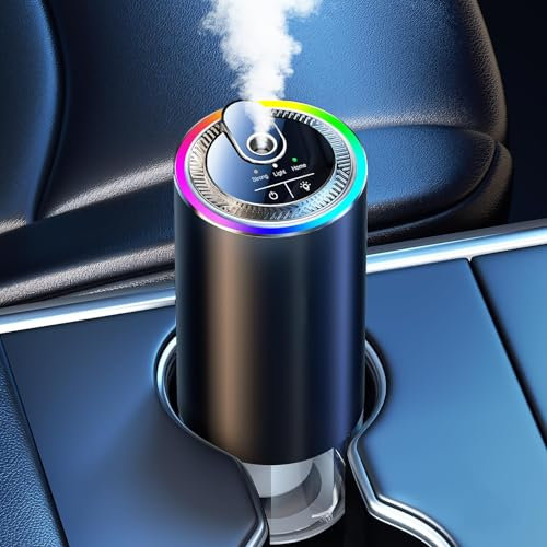 Profumatore Auto Diffusore con profumo da 50 ml (Oceano), durata 4-6 mesi, atomizzatore a ultrasuoni, RGB Musica Leggera, 3 modalità intelligenti, automatico On/Off, batteria da 1000 mAh, BJ 573