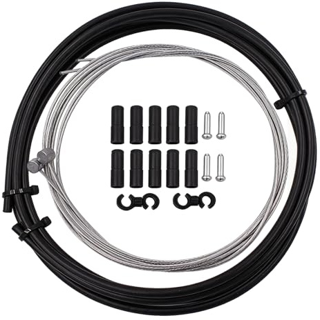 Kit Gaine de Frein Vélo 5 mm, 2,5 m avec 2 Câbles, Noir/Bleu