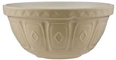 Mason Cash Cane Mixing Bowl Size 6 | Iconic 33cm Earthenware Bowl | 6 Litre Capacity | Dishwasher Safe | Classic British Design