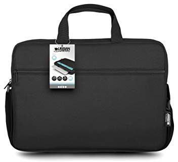 Urban Factory Nylee Laptop Bag, up to 14.1 Inch Multifunctional Business Computer Laptop Case, Unisex Spacious Laptop Slipcase Shoulder Bag for Women and Men, Universal Briefcase Bag, Black