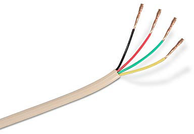 AISENS A143-0321 - Bobine de câble téléphonique 4C de 100 m, Couleur Beige