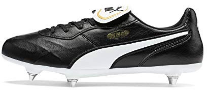 PUMA Unisex King Top SG Fußballschuhe, Black White, 44.5 EU