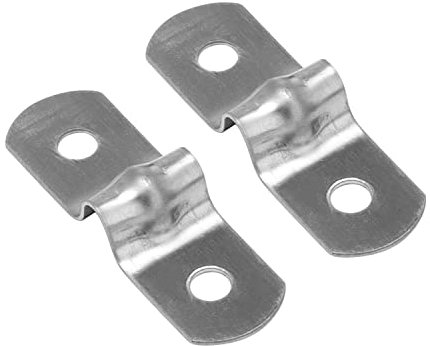 WELLOCKS Collier de serrage 32 pièces M5 U-Bracket Sangle de tuyau en acier inoxydable 304 Sangle de tuyau rigide robuste 2 trous Cintre de serrage de câble pour fixation de tuyau (D129M5)