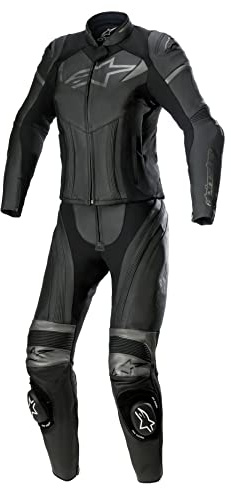 Alpinestars Lederkombi Stella GP Plus 2PC Damen Zweiteiler Kombi für Frauen, Black MET Grey, 44