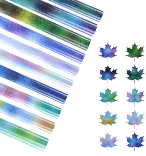 Qivine Infusible transfer ink sheets set, osmältbara överföringsbläckblad, värmeöverföring vinyl termisk överföringsfolie film värmebokstäver film, färg, mönsteröverföringsfilm, dekoration (10