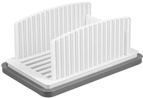 Bread Slicer for Homemade Bread, Adjustable Width Bread Cutting Guide with Crumb Tray, Foldable and Compact Bread Cutter Slicer, Bread Slicing Tool for Bread Loaf Sourdough Sandwich