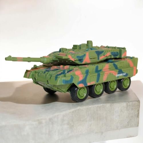 RC ferngesteuerter German Leopard 2A7 Panzer-Kampfwagen mit Fernsteuerung und integr. Akku, Hochwertiges und robustes Tank-Fahrzeug, Militär-Spielzeug, Modellbau Panzerwagen für Kinder und Erwachsene