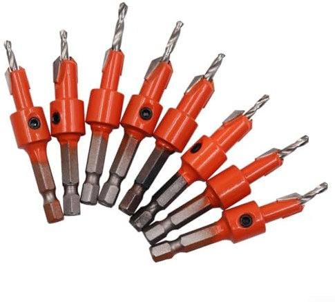 Allthingstore Hex Shank Countersink Drill Bit Salad Step Quick Change And Wrench For Woodworking,Pilot Hole In Applications For Enhanced Productivity(2.8×10)