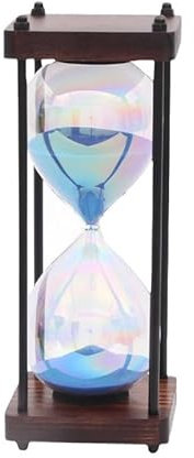 Sablier en bois vintage 60 minutes grand sablier décoratif pour maison, cuisine, bureau