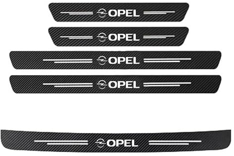 VAPORVERSE 5 Piezas Protector de Umbral de Puerta para Opel Grandland X 2017-2021, Protector de Estribo Umbral Puerta Entrada Umbrales Entrada Accesorios