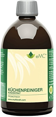 eMC Küchenreiniger – Probiotischer Reiniger gegen hartnäckige Fettablagerungen, ideal für Küchenoberflächen wie Kochfelder, Dunstabzugshauben & Backöfen, beseitigt Gerüche, 500ml