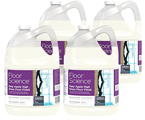 Diversey Floor Science CBD540410 Easy Apply High Gloss Floor Finish, Professional Sealer for Low Maintenance, Ready-to-Use, 1 Gallon (Pack of 4)
