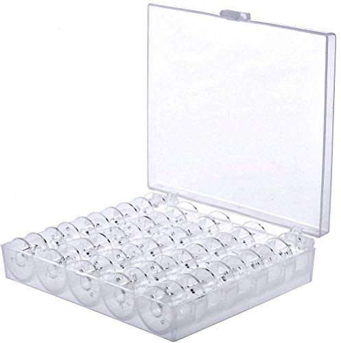 25 Pieces Sewing Machine Bobbins, BetterJonny Plastic Sewing Machine Bobbins with Storage Case Box for Brother Singer Babylock Janome Kenmore Sewing Machine