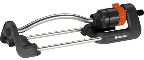 Gardena Set Aspersor Oscilante Aqua S Adaptable a jardines de 90 a 220M2 Alcance de ancho hasta 13 metros y de largo hasta 17 metros Alcance de largo regulable Set de 30 unidades