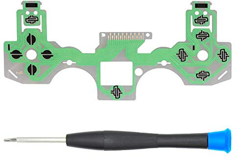 MMOBIEL Flex Ribbon Sostituzione della Tastiera a Pellicola conduttiva del Nastro Flessibile per Il Controller Playstation PS4 Dualshock 4 JDS-030 incl (+) cacciavite