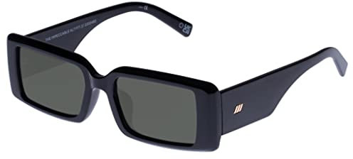 Le Specs THE IMPECCABLE ALT FIT BLACK - Sonnenbrille für Damen und Herren Rechteckige Rahmenform mit hohem UV-Schutz LSP2202482