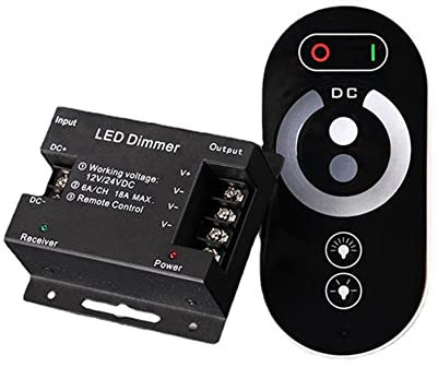 Seprendi Controlador portátil de 6 teclas LED de atenuación táctil, regulador de luz LED, monocromático, 12-24 V, 18 A