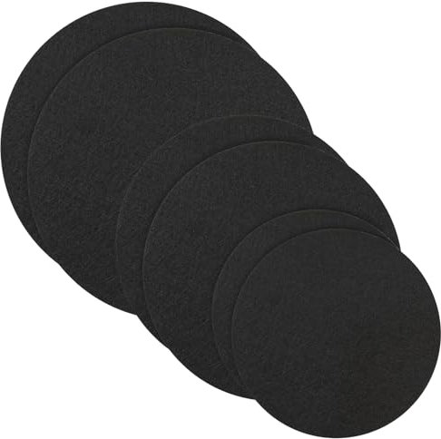 6 Stück Filz Untersetzer für Gläser Rund Untersetzer Waschbare Filzuntersetzer Glasuntersetzer Tischuntersetzer Schwarz Getränkeuntersetzer für Tassen Bar Glas