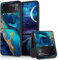 GaoBao Kompatibel mit Samsung Galaxy Z Flip 3 Hülle, Z Flip 3 Hülle Leuchtet im Dunkeln, PC Rückseite Weiche TPU-Stoßstange Schützende rutschfeste Handyhülle für Samsung Galaxy Z Flip3 Case, Marmor