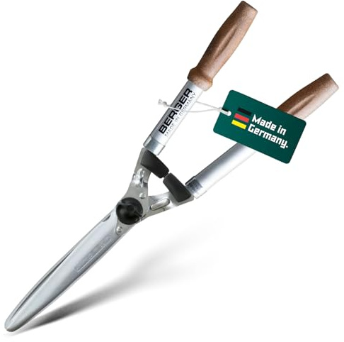 BERGER Heckenschere mit Korkgriff C4495 | Heckenschere manuell mit 24?cm Schnittlänge | Gerader Schliff & Anschlagdämpfer | Leichte & langlebige Handheckenschere | KWF-zertifiziert & Made in Germany