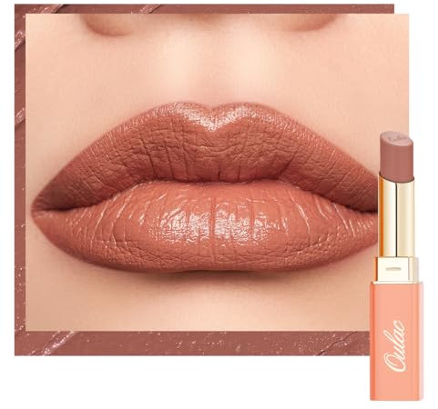Oulac Rosa Pflegender Lippenstift - Matte mit Satin Finish Lippenstifte, Cremige Textur, Feuchtigkeitsspendender Lippen, Langanhaltender Hochpigmentiert, Mit Shea Butter, Vegane, 4g, SG11 Breathtaking