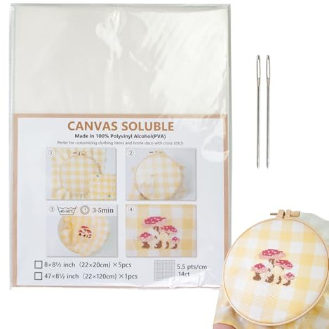 Pellicola idrosolubile in acqua – Foglio da cucito ricamato, rotolo stabilizzatore Washaway, strato di supporto trasparente, materiale di design tessile coda lunga | per cucire camicie in tessuto