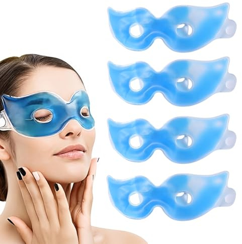 ZORTVUL 4 C Maschera Gel Per Occhi, Maschera Occhi Gel Freddo Riutilizzabile, Maschera Ghiaccio Occhi A Caldo E Freddo Per Occhi Gonfi, Occhi Stanchi, Mal Di Testa, Occhiaie, Emicrania