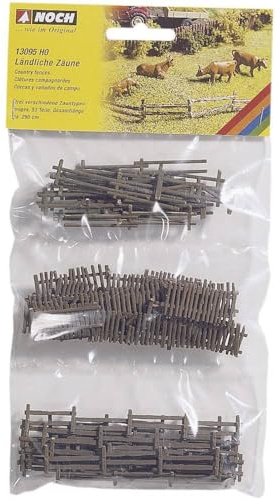 Noch - 13095 - Modellismo Ferroviario - Recinzioni Campagnardi - 53 Sezioni - Lunghezza 290 Cm