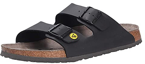 Birkenstock unisex Arizona Birko-flor Esd pantoletter, svart, 36 EU
