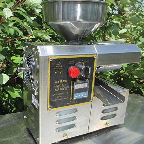 Huanyu Oil Press Machine High Oil Extraction Labor Saving Oil Presser Stainless Steel High Oil Extraction Oil Press SG30-1