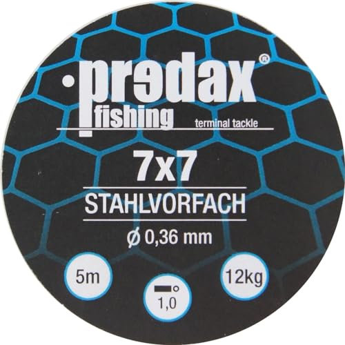 Predax Stahlvorfach 7x7 braun 5m Spule, Durchmesser/Tragkraft:0.36mm / 12kg Tragkraft