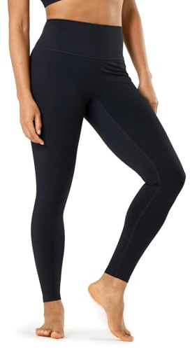 LAPASA Leggins Mujer Cintura Alta, Pantalón Deportivo Elástico, Mallas de Deporte Yoga, Leggings Largo Push Up L01A1 M Negro