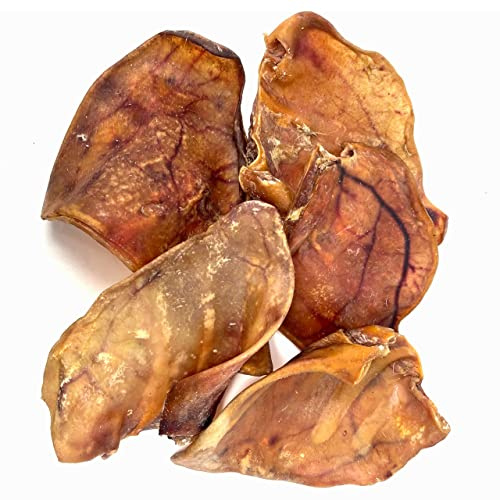 Drool Pet Products Pig Ears Treat for Dogs | Chew Treats | Grain-Free, Low-Fat & High Protein 10-Pack