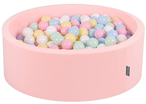 KiddyMoon 90 X 30 Cm / 200 Palline ∅ 7CM Piscina di Palline Colorate per Bambini Tondo