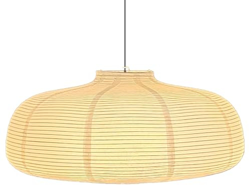 Hytsoeee (22.05Inch) Large Paper Lantern, White Pumpkin Paper Lamp Shade, Handmade Folding Hanging Paper Lamp Shade, Suitable for Indoor Ceiling Light Decor (22.05)