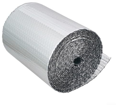 Sileduove Foil Insulation, Insulation Film Aluminum Foil Roll For Heat Reflection In Walls, Ceilings, And Windows, Heat & Vapour Barrier Saves Energy, 20Cm × 5M