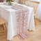 CHUQING Tischläufer Rosegold 70 x 300 cm Chiffon Hochzeit Tischdeko Transparentes Tischband für Weihnachten