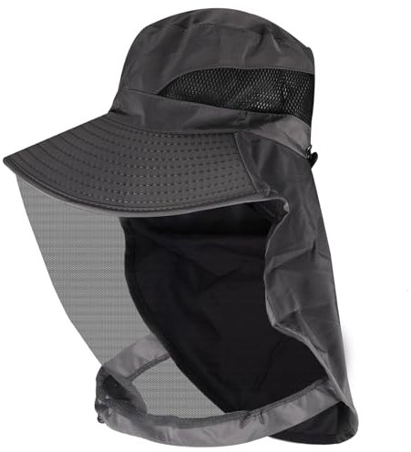 KWJEIULSOQ Imkerhut,Mückenschutz Kleidung,Moskitonetz Kopf,Head Net Face Mesh Head Cover,Mosquito Kopf-Kescher Gesichts