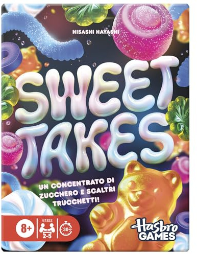 Hasbro Gaming, Sweet Takes, Gioco di Strategia con Carte, per Bambini e Bambine da 8 Anni in Su, Ottima Idea Regalo, Per Famiglia e Amici, 2-5 Giocatori, in Italiano