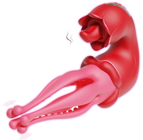 Vibratore 3 in 1 per il punto G, vibratore a lingua, stimolatore per capezzoli e clitoride, massaggiatore per il pene, ausilio per la masturbazione femminile, giocattolo erotico per donne