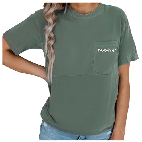 Generisch T-shirts d'allaitement confortables pour femmes, fermeture éclair pour maman, hauts d'allaitement, vêtements de grossesse usés avec poche