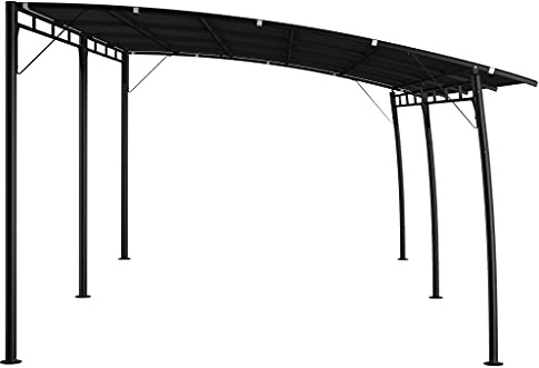 Toldo parasol para jardín, 6 x 3 x 2,55 m, antracita