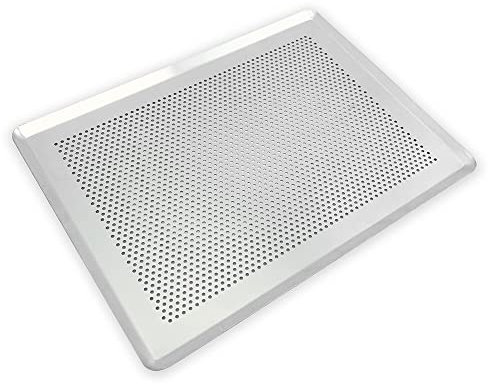 CÉCOA • Plaque de Cuisson Micro-Perforée en Aluminium 40x30 cm • Cuisson Homogène et Croustillante au Four • Idéale pour Pâtisseries et Pizzas • Plaque de Cuisson Antiadhésive