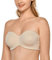 DELIMIRA Women's Strapless Bras Underwire Support Non Padded Plus Size Minimiser Bra Beige 34A