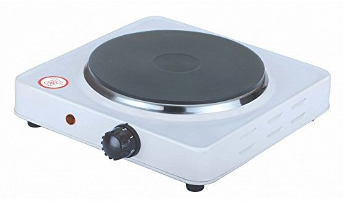 LEOFLA Cocina eléctrica ajustable 1500 W de viaje camping placa de hierro fundido 185 mm