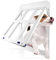 PETCUTE Hundeklappen Katzenklappe Automatisch,Hundeklappe mit Magneten,Haustierklappe für Fliegengitter,Langlebig,Haustiertüre mit Sicherheitsstopfen,Einfache Installation für Katzen/Hunde