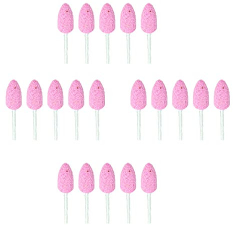 Set di 20 pezzi di pietra abrasiva, 6 mm testa rettifica rotante kit punte con gambo da 3 mm per legno, metallo e plastica