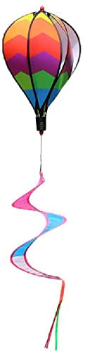 Hot Air Balloon Wind Spinner Rainbow Pinwheel Windsocks Spiral Windmill for Outdoor Garden Yard Lawn Decoration Gift
