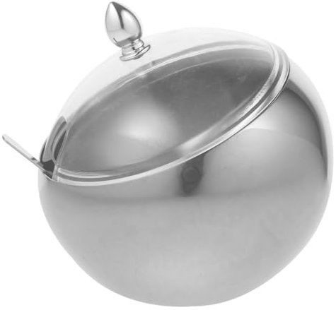 Milisten 1 Satz Gewürzglas edelstahlschüsseln stainless steel bowl Gemüsebecken schüsseln aus edelstahl gewürzgläser Salatschüssel Restaurant Servierschüssel Gewürzspender