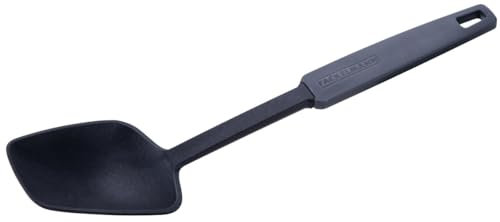 Fackelmann Cucchiaio da portata 2 K, resistente al calore, lavabile in lavastoviglie, manico ergonomico, progettato in Germania, grigio, 295 x 70 x 50 mm, sospeso